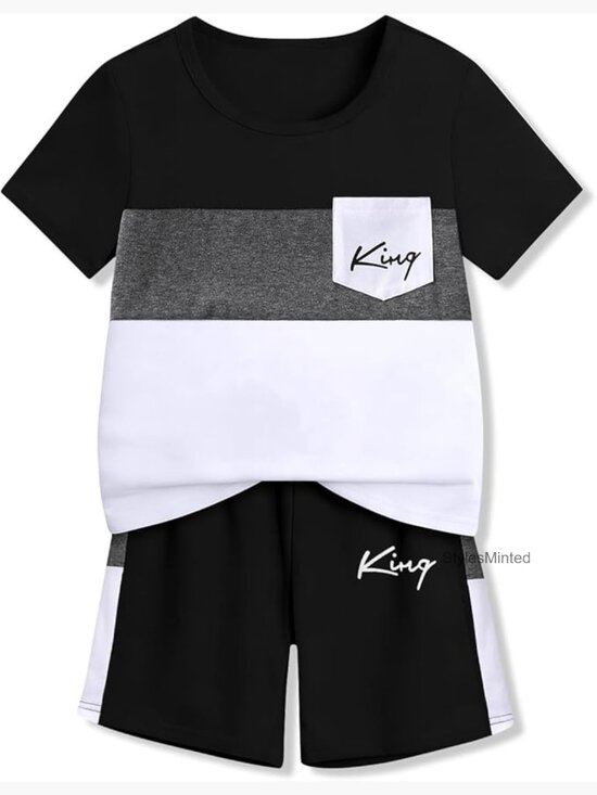 Other - Boys 6-12 Summer Outfit Set Short Sleeve Tee & Shorts 2-Piece